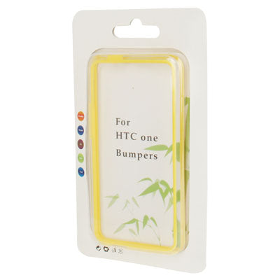 TPU + Transparent Plastic Bumper Frame Case for HTC One / M7