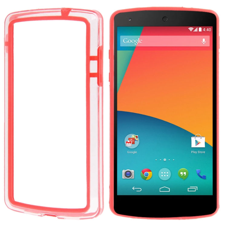 TPU + Transparent Plastic Bumper Frame Case for Google Nexus 5 / D820 / D821