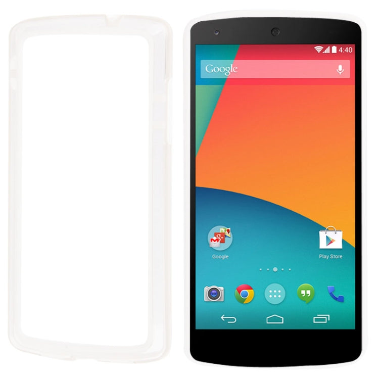 TPU + Transparent Plastic Bumper Frame Case for Google Nexus 5 / D820 / D821