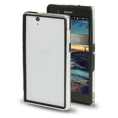 TPU + Transparent Plastic Bumper Frame Case for Sony Xperia Z / L36H / C660X