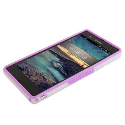 TPU + Transparent Plastic Bumper Frame Case for Sony Xperia Z / L36H / C660X