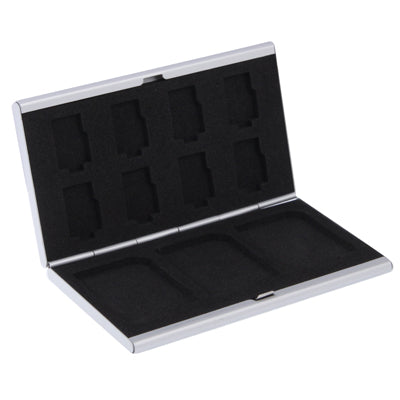 11 in 1 Memory Card Protective Case Box for TF Card / SD Card, Size: 88 x 50 x 8.5mm(Silver)