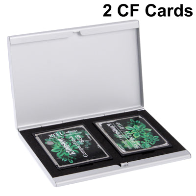 2 in 1 Memory Card Protective Case Box for CF Card, Size: 93 x 62 x 8.5mm(Silver)