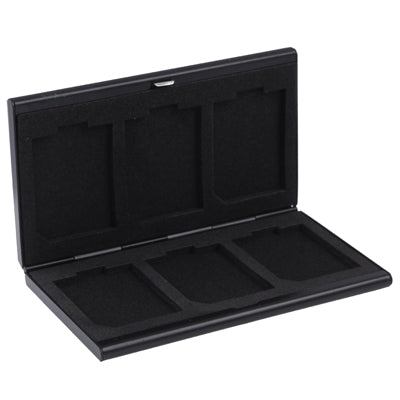 6 in 1 Memory Card Protective Case Storage Box , Size: 92 x 60 x 9mm(Black)