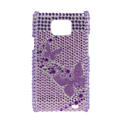 Butterfly Diamond Encrusted Crystal Case for Galaxy S II / i9100(Purple)