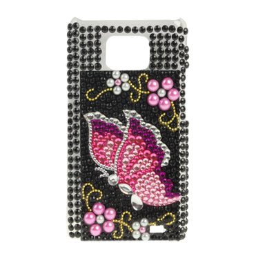 Butterfly Diamond Encrusted Crystal Case for Galaxy S II / i9100(Black)