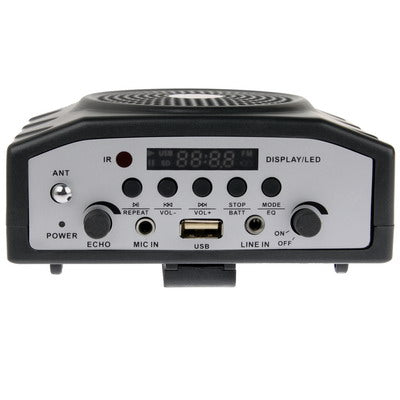 Multi-functional Portable Waistband Amplifier Speaker with MP3 / USB Slot / FM / U Disk Function and Headset Microphone, Support TF Card(Black)