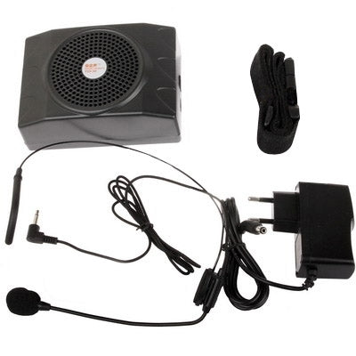 Multi-functional Portable Waistband Amplifier Speaker with MP3 / USB Slot / FM / U Disk Function and Headset Microphone, Support TF Card(Black)
