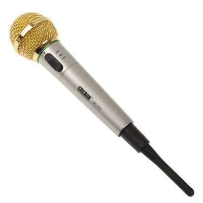 Handheld Wireless / Wired Microphone with Receiver & Antenna, Effective Distance: 15-30m