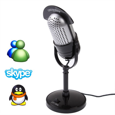 3.5mm Professional Dynamic Multimedia Microphone, Support Chatting over QQ, MSN, SKYPE and Singing Over Internet, Cable Length: 2M