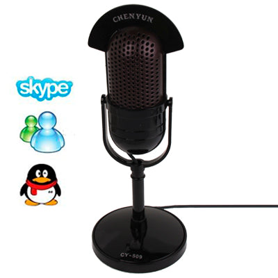 3.5mm Professional Dynamic Multimedia Microphone, Support Chatting over QQ, MSN, SKYPE and Singing Over Internet, Cable Length: 2m (CY-509)