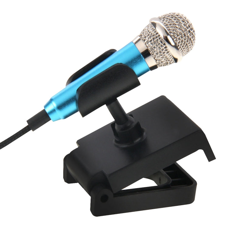 Stylish Mini Mobile Sing Condenser Microphone with 3.5mm Audio Interface & Base & Holder, Audio Cable Length: 1.5m