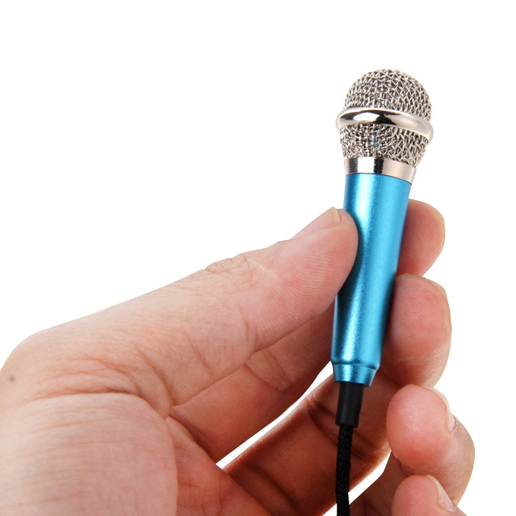 Stylish Mini Mobile Sing Condenser Microphone with 3.5mm Audio Interface & Base & Holder, Audio Cable Length: 1.5m
