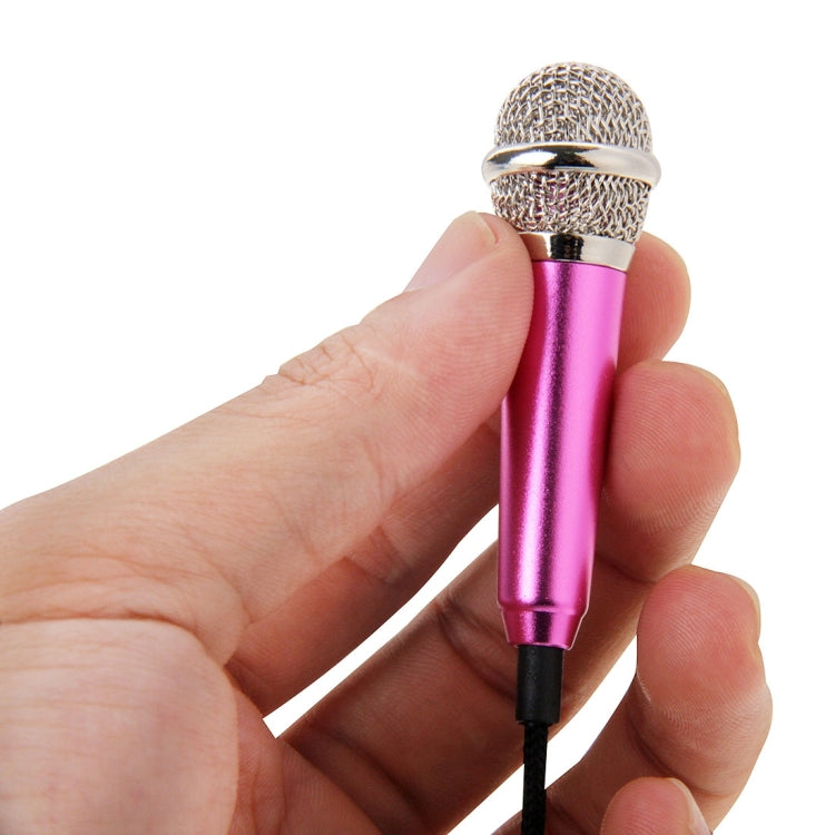 Stylish Mini Mobile Sing Condenser Microphone with 3.5mm Audio Interface & Base & Holder, Audio Cable Length: 1.5m