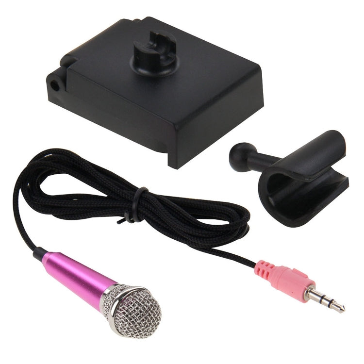 Stylish Mini Mobile Sing Condenser Microphone with 3.5mm Audio Interface & Base & Holder, Audio Cable Length: 1.5m