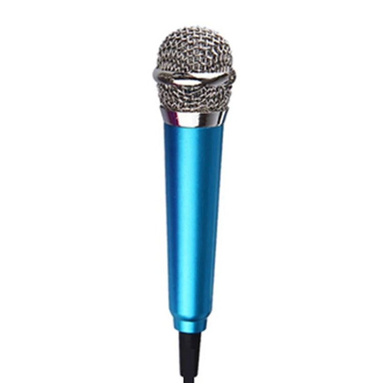 3.5mm Male + 3.5mm Female Ports Mini Household Mobile Phone Sing Song Metal Condenser Microphone, Compatible with IOS / Android System