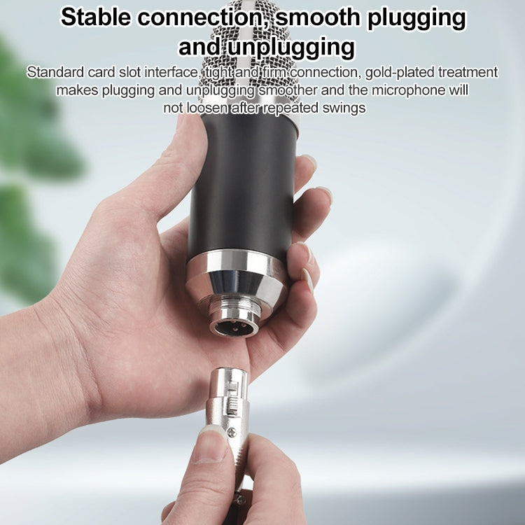 6.35mm TRS Male to XLR Female Microphone Cable, Length: 3m