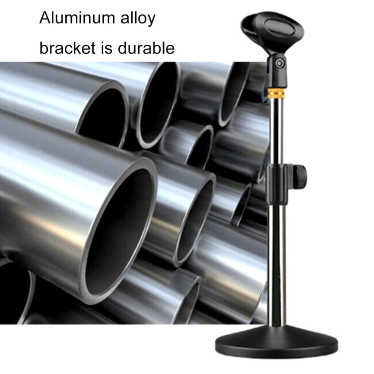 Adjustable Microphone Desk Stand, Height: 12.5-25.5cm