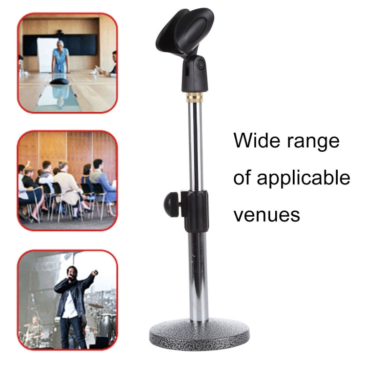 Adjustable Microphone Desk Stand, Height: 12.5-25.5cm
