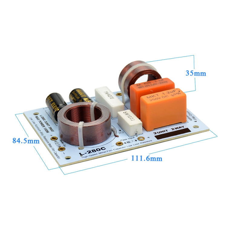 2x 130W Hi-Fi Series Speaker Frequency Divider, 2-Way 2-Unit (2pcs in one packing, the price is for 2pcs)