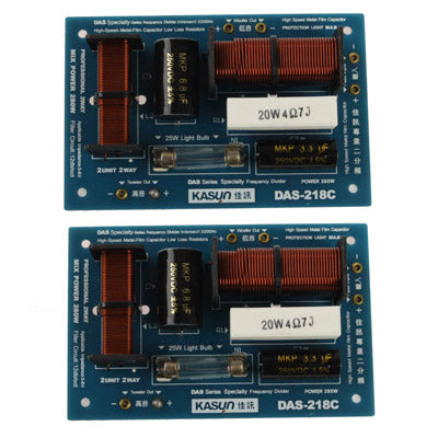 2x 280W Hi-Fi Series Speaker Frequency Divider, 2-Way 2-Unit (2pcs in one packing, the price is for 2pcs)