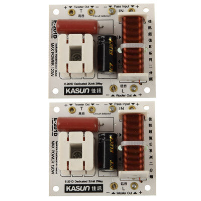 2x 120W Hi-Fi Series Speaker Frequency Divider, 2-Way 2-Unit (2pcs in one packing, the price is for 2pcs)