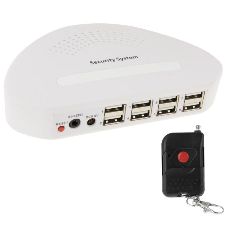 8 in 1 Anti-theft Alarm Electronic Security System with Remote Control(White)