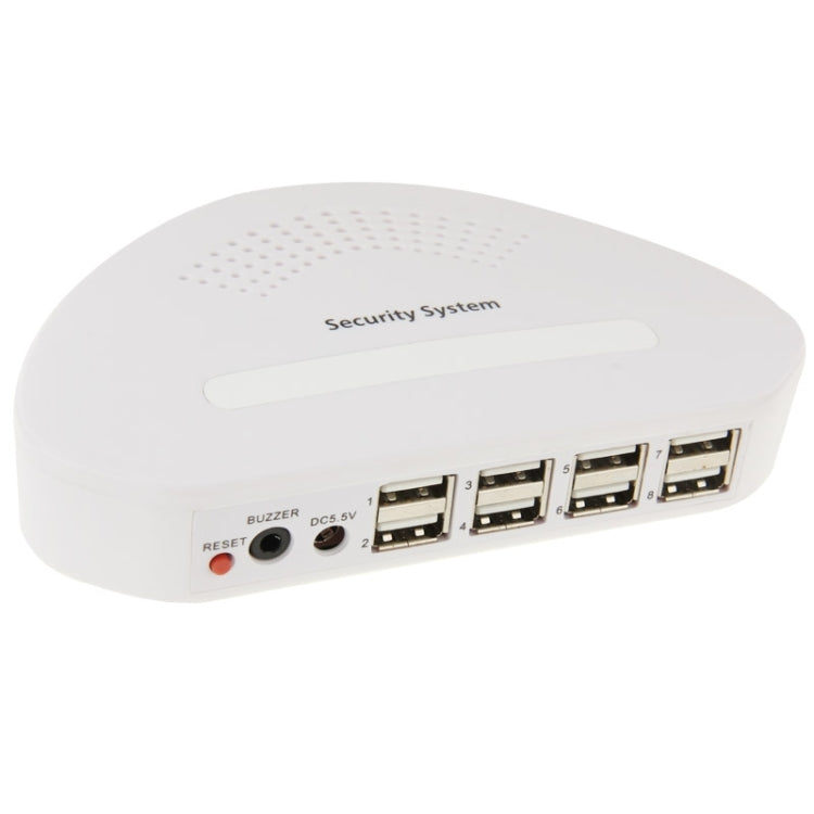 8 in 1 Anti-theft Alarm Electronic Security System with Remote Control(White)