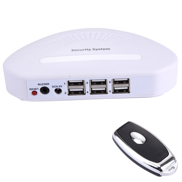 6 in 1 Anti-theft Alarm Electronic Security System with Remote Control(White)