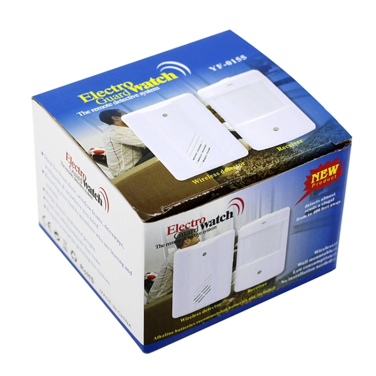 YF-0155 1 to 1 PIR Infrared Sensors Wireless Doorbell Alarm Detector for Home / Office