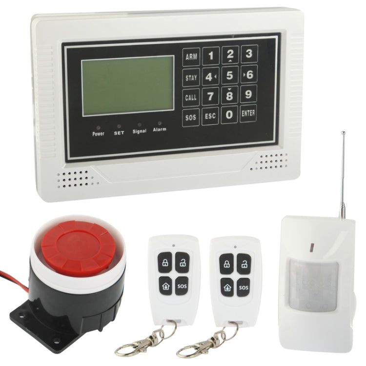 GSM Alarm System, 4 Wired and 10 Wireless Zones, Frequency: 433MHz, Quad Band: GSM 850/900/1800/1900MHz