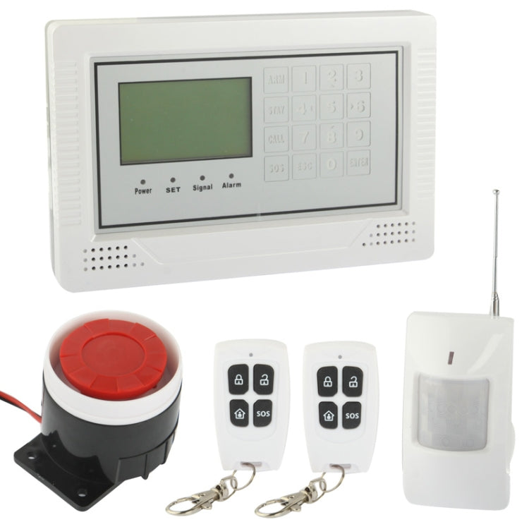 GSM Alarm System, 4 Wired and 10 Wireless Zones, Frequency: 433MHz, Quad Band: GSM 850/900/1800/1900MHz