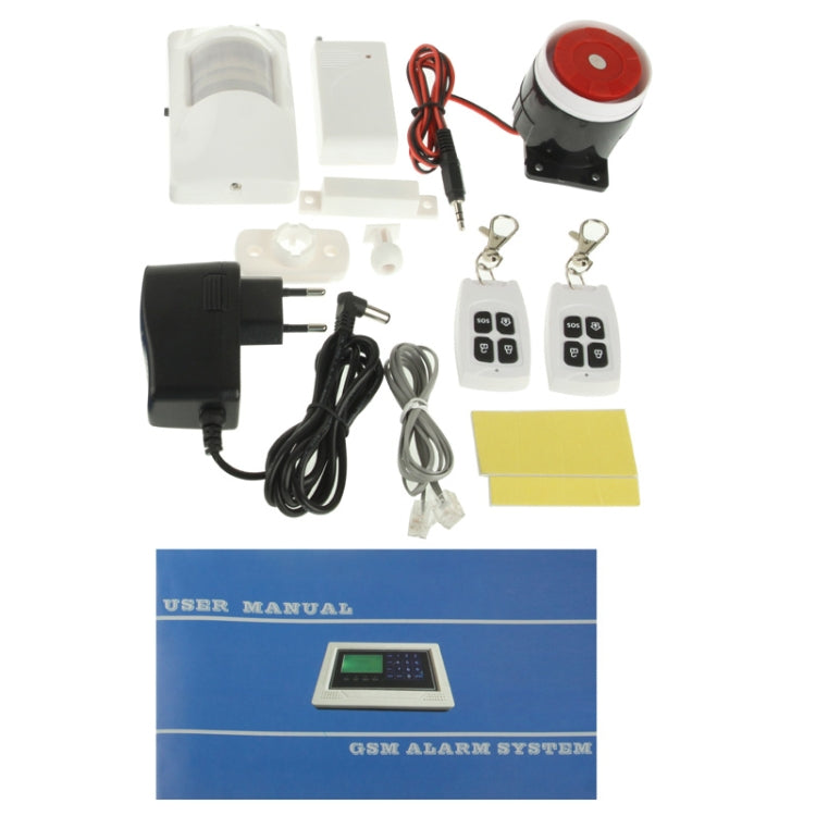 GSM Alarm System, 4 Wired and 10 Wireless Zones, Frequency: 433MHz, Quad Band: GSM 850/900/1800/1900MHz