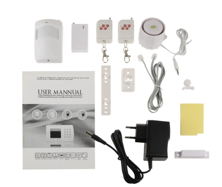 8 Zones Intelligent Alarm System, Frequency: 433MHZ