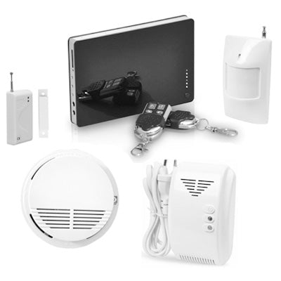 GSM Alarm System with Gas Sensors and Smoke Sensors, Support iphone / Android Application, Easy & Convenient to Remotely Control, Support Two-way Communications
