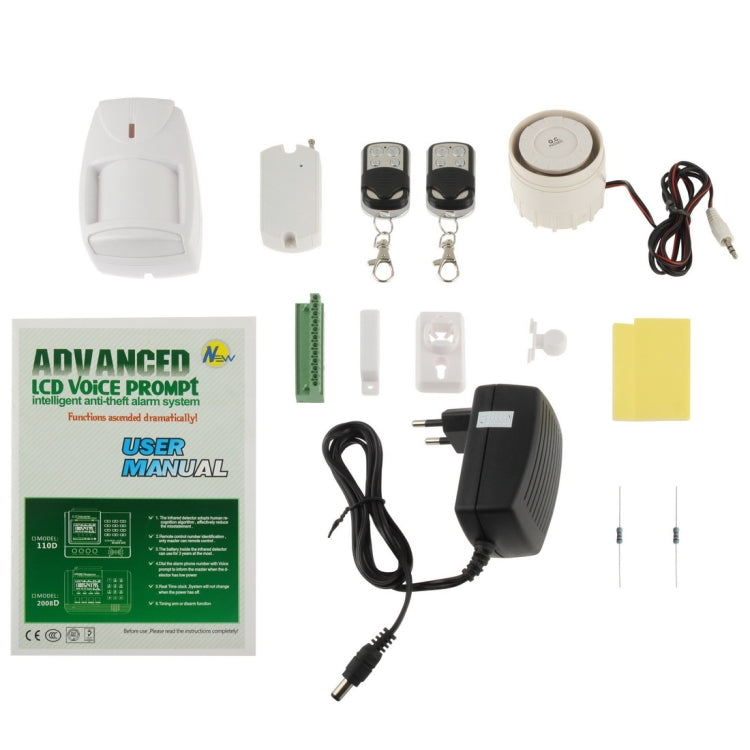 LCD Voice Prompt Intelligent Anti Theft Alarm System, Frequency: 433MHZ