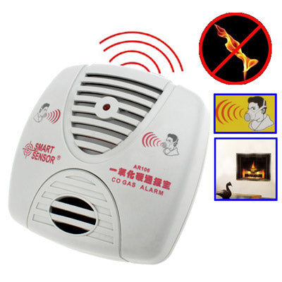 CO Gas Wall Detector Alert Alarm (Only US Plug)(Grey)