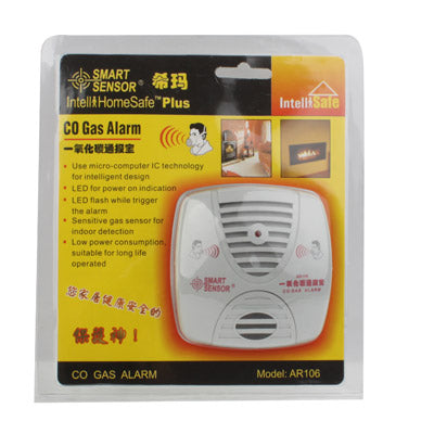 CO Gas Wall Detector Alert Alarm (Only US Plug)(Grey)