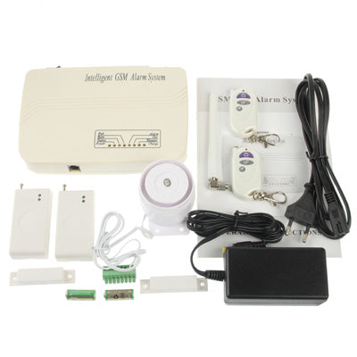 Intelligent GSM Alarm Base System with Camera, Network: GSM900 / 1800MHz, 8 Channels Wireless Defense Area and 2 Channels Wired Defense Area