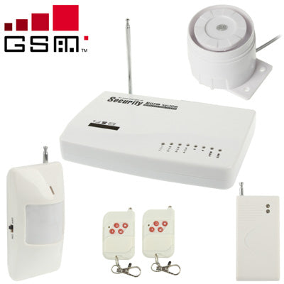 Wireless GSM Intelligent Anti-theft Electronic Alarm System, Frequency: 315MHz, Network: GSM 900 / 1800 / 1900MHz, 4 Wired and 6 Wireless Defense Zones