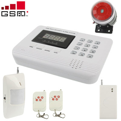 GSM PSTN Dual Network Burglar Alarm System, Network: GSM 900 / 1800 / 1900MHZ(White)
