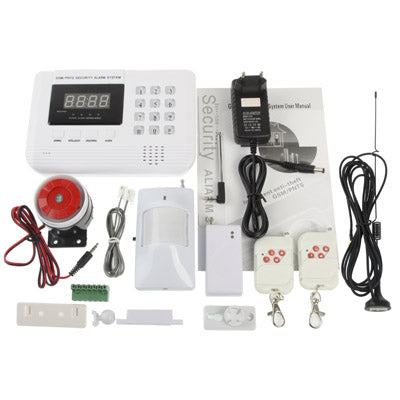 GSM PSTN Dual Network Burglar Alarm System, Network: GSM 900 / 1800 / 1900MHZ(White)