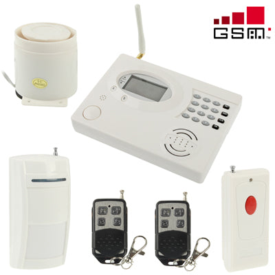 GSM PSTN Dual Network Burglar Alarm System, Network: GSM 900 / 1800MHZ, 8 Wireless Zones and 2 Wired Zones