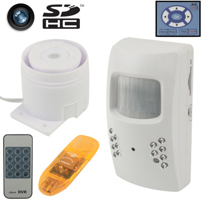 Mini Alarm DVR System, PAL / NTSC Mode, Support SD Card, Wireless Frequency: 433MHz(White)