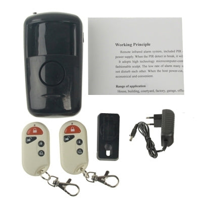 Wireless Infrared Remote Alarm System, Detect Distance: 8-15m, Emission Frequency: 315MHz