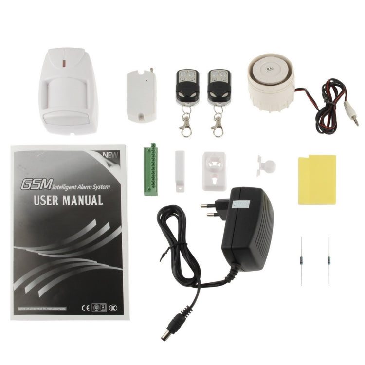 Voice Prompt GSM Automatic Dialing Alarm System, Support 4 way wired detectors