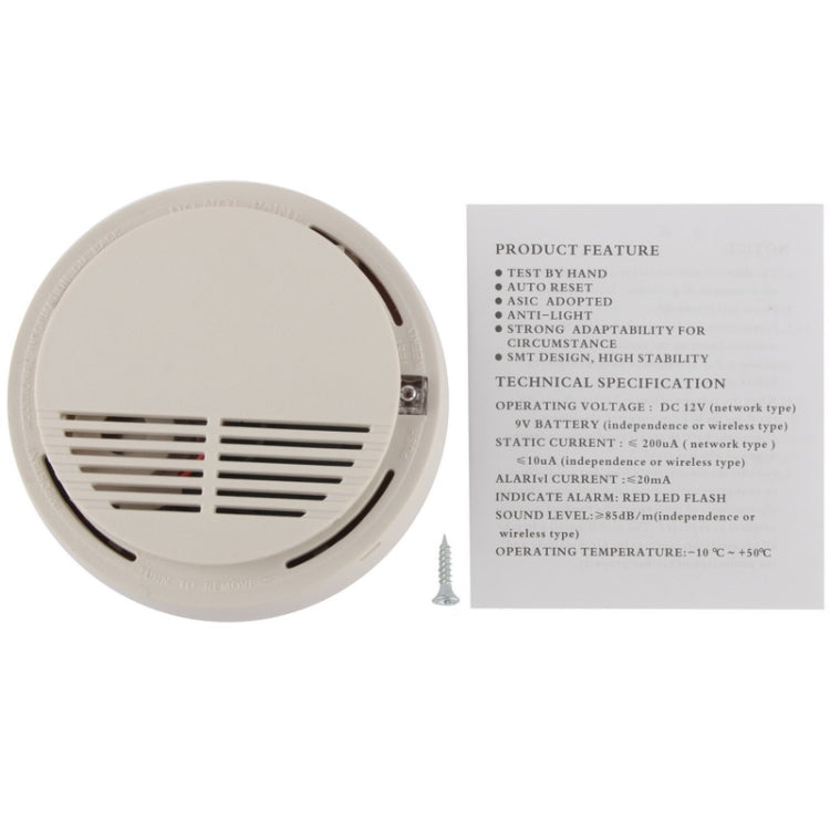 Wireless Smoke Alarm, Frequency: 433MHZ (Using in S-MDC-0210A /0211 /0213 /0214 /0224 /0225 /0253 /0401 /0402)(White)