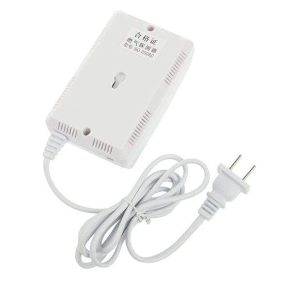 Gas Detector, AC 220V, Type of Gas Sensed: Natural Gas / Town Gas (White)