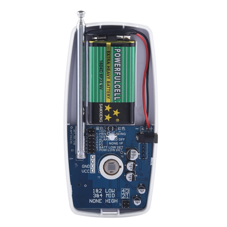 Wireless Intenlligent Pet Immune Infrared Detector, Frequency: 315MHz/433MHz(White)
