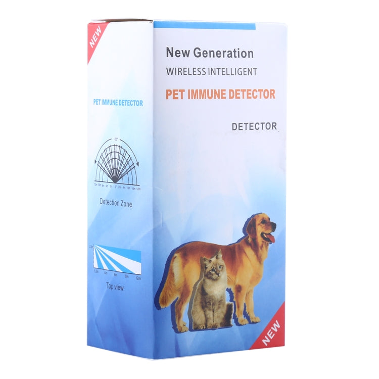 Wireless Intenlligent Pet Immune Infrared Detector, Frequency: 315MHz/433MHz(White)